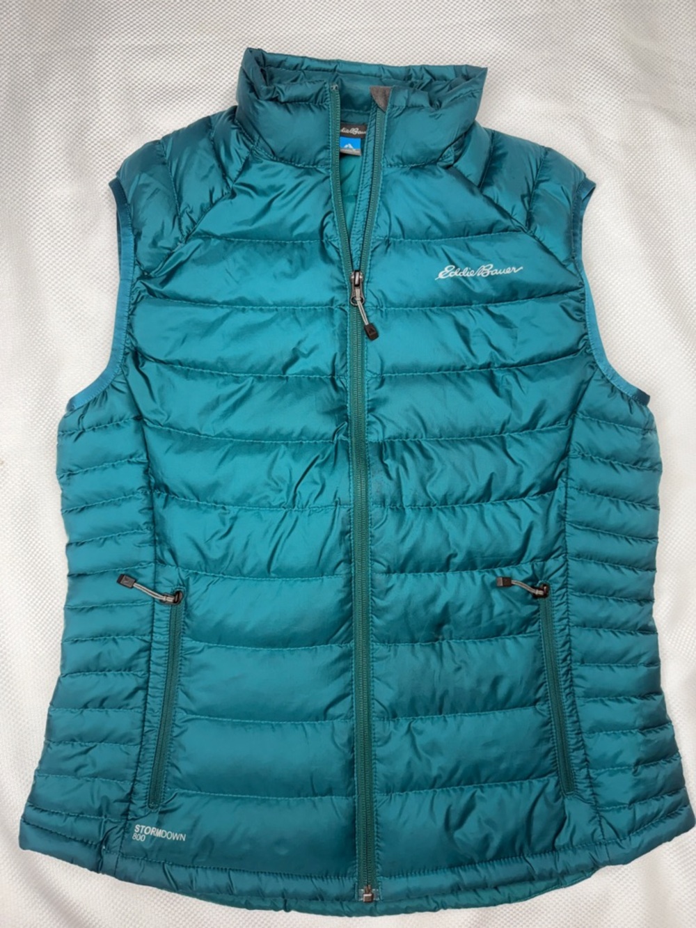 Eddie Bauer Teal Quilted Down Vest- Medium